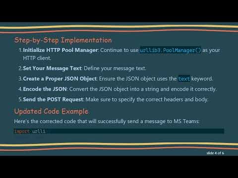 How to Successfully Post Messages to MS Teams via Python