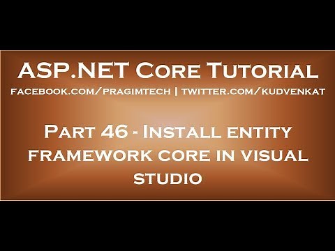 Install entity framework core in visual studio