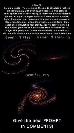 GALAXY animation (Gemini 3) #gemini #animation #galaxy