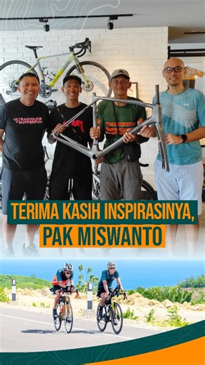 wdnsdybikes on Instagram: "Pasangan ayah-anak, Miswanto dan Yusuf Kibar, kembali menghibur dan membuat haru penggemar sepeda di Indonesia. Setelah memenangi kategori pair di Bentang Jawa, Agustus 2025 lalu, mereka mengulangi sukses juara di East Java Journey 2026 yang diselenggarakan @mainsepedacom . Menyapu bersih dua lomba 1.500 km tersebut! Miswanto --yang akrab disapa Pak Ribut-- bahkan memberi sensasi bagi para dotwatcher yang mengikuti perjalanan EJJ 2026. Dengan performa agresif (gas pol!