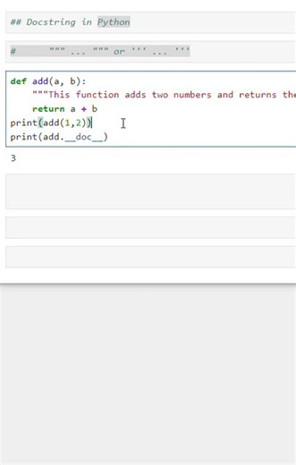 Docstring in Python 🧠 | Python Tutorial for Beginners | Explain Functions Like a Pro!