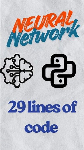 Neural Network in just 29 lines of python code 😲😯 #python