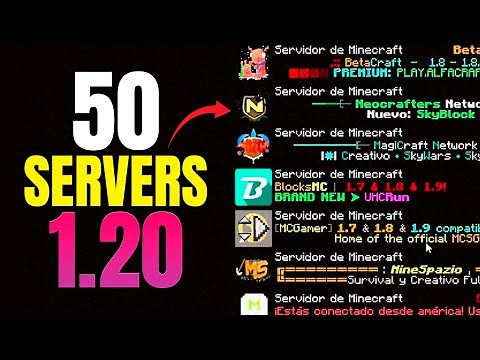 ✅ TOP 50 MEJORES SERVERS DE MINECRAFT 1.20 (JAVA y BEDROCK)