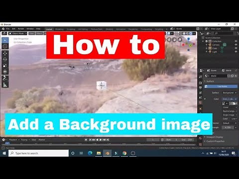 How to Add a Background Image into Blender