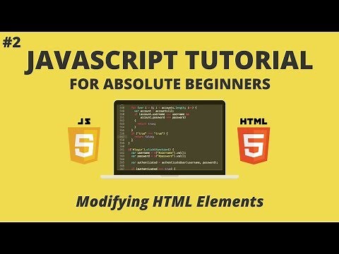 JavaScript for Beginners #2 - Modifying HTML Elements (getElementByID, innerHTML etc. )