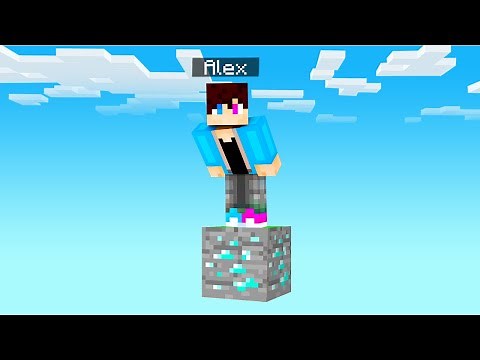 Stuck on a Diamond Ore in One Block! (Minecraft)