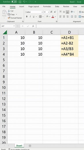 How to Add, Subtract, Multiply, and Divide in Excel #excel #exceltips #excelbeginners #excelbeginner
