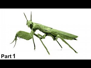 Origami Boxer Mantis tutorial (Manuel Sirgo) part 1折り紙 ボクサーカマキリ