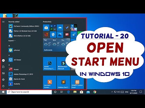 #20 - (2 Ways) Open Start Menu - Windows 10 Tutorial