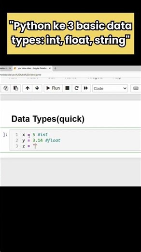 Python Data Types | int, float, string Explained #shorts #dataanalysis #pandas #codenewbie