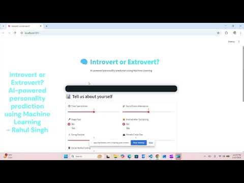 AI-powered personality prediction app that classifies individuals as either Introverts or Extroverts