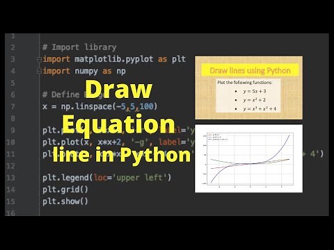 How to draw a equation line in Python using matplotlib
