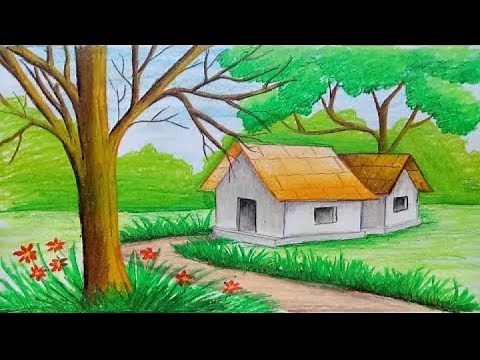 dessin facile | comment dessiner un paysage d'automne facile | dessin kawaii | dessins facile
