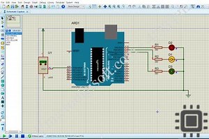 Temperature Indicator using LM35 Sensor in Proteus