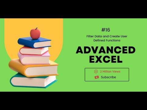 #16 Filter Data and Create User Defined Functions (UDF) in VBA |