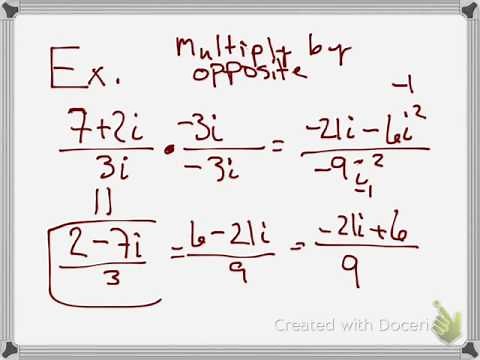 simplifying fractions with imaginary numbers