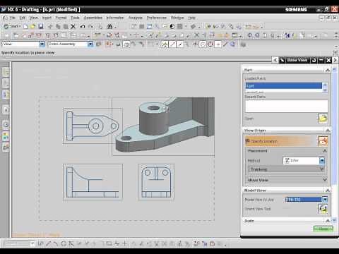 Unigraphics NX Drafting training tutorial