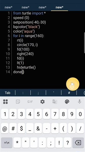 Amazing Python Turtle Graphics 😱 | Python Turtle #Shorts #python