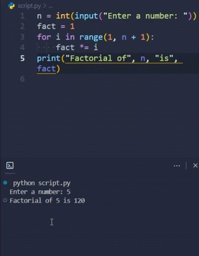 Factorial in Python in 30 Seconds | Loop & Recursion Explained