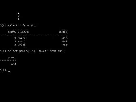 mod, power sqrt & trunc | sql functions | oracle database 11g version 2 |