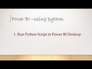 Run Python Script in Power BI Desktop