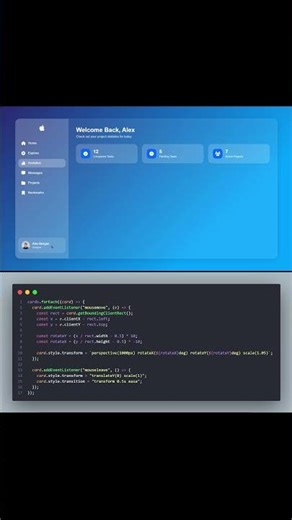 😍 Create a Beautiful Apple Dashboard Using HTML CSS & JavaScript #webdevelopment #coding #shorts