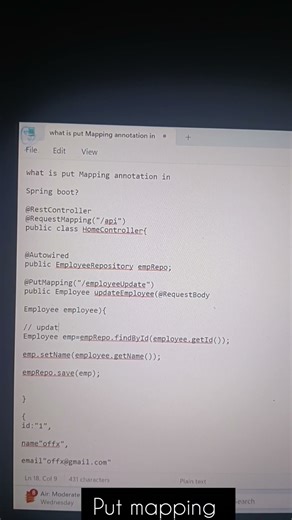 Top Java Interview Question 2026 | What is @PutMapping in Spring Boot? | REST API Update Explained