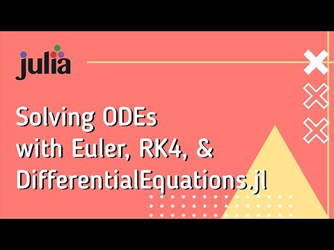 Julia: Solving ODEs with Euler, RK4, and DifferentialEquations