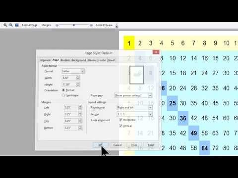 OpenOffice Calc 4 Tutorial 3 - AutoFill Times Table Example