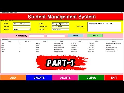 Student Management System in Python with Database || Part-1