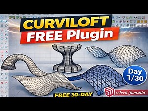 Curviloft – FREE SketchUp Plugin Tutorial | Organic Shapes#sketchup #sketchupplugins #3dmodeling
