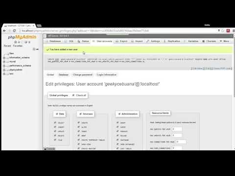How To Add/Remove Users in PHPMyAdmin