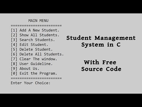 C Programming Project Student Management System With Source Code