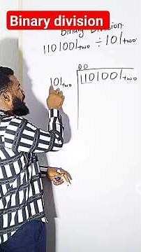 Binary division. Long Division method. #youtubeshorts #maths #binarydivision #binary #division