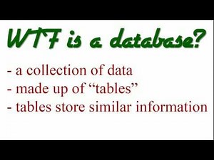 MySQL Database Tutorial - 1 - Introduction to Databases