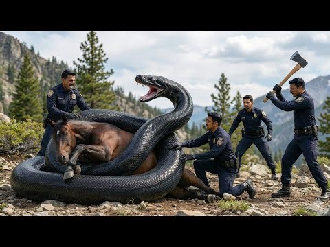 Giant Python Attacks Horse & Dog — Rescue Team Saves Only Dog 😱”