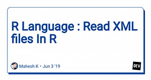 R Language : Read XML files In R