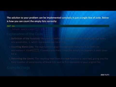 How to Count Blank Lists in a List of Lists in Python