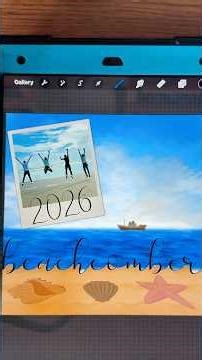 how to create a beach and ocean scene perfect for a scrapbooking