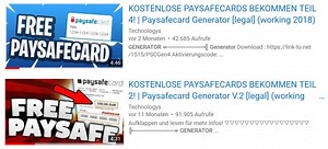 Paysafecard Generatoren: Paysafecodes selbst erstellen?