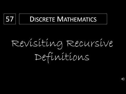Discrete Math - 5.3.1 Revisiting Recursive Definitions