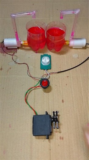 Powering Two Water Pump and LED Light With Metal Gear Servo Motor • DC Motor #dcmotor #tech #shorts