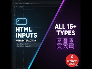 HTML Input Types Explained | text, email, password, submit & more