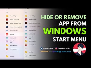 How To Remove or Hide App From Windows Start Menu?