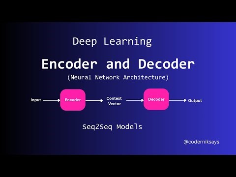 Encoder Decoder | Sequence to Sequence Models (Deep Learning)