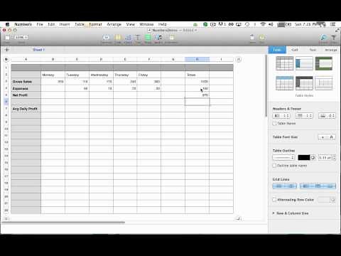 An Introduction to Formulas in Numbers