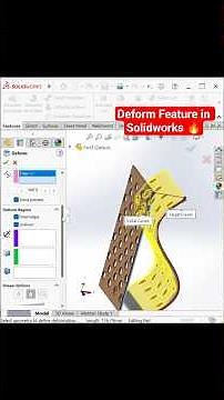 SOLIDWORKS TIPS AND TRICKS | Deform Feature in SolidWorks