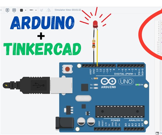 TinkerCAD & Arduino - Simple LED Blink Project