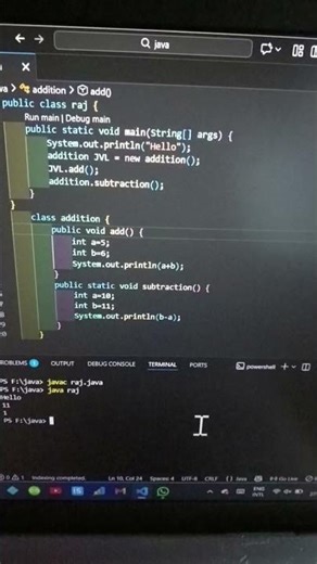 java program with multiple statements