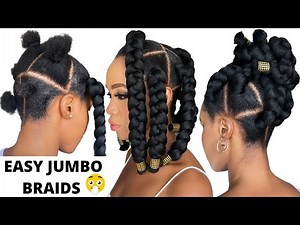 🔥How To: EASY BOX BRAIDS / 🚫 NO RUBBER BAND / YARN METHOD/ TENSION FREE/ Protective Style / Tupo1